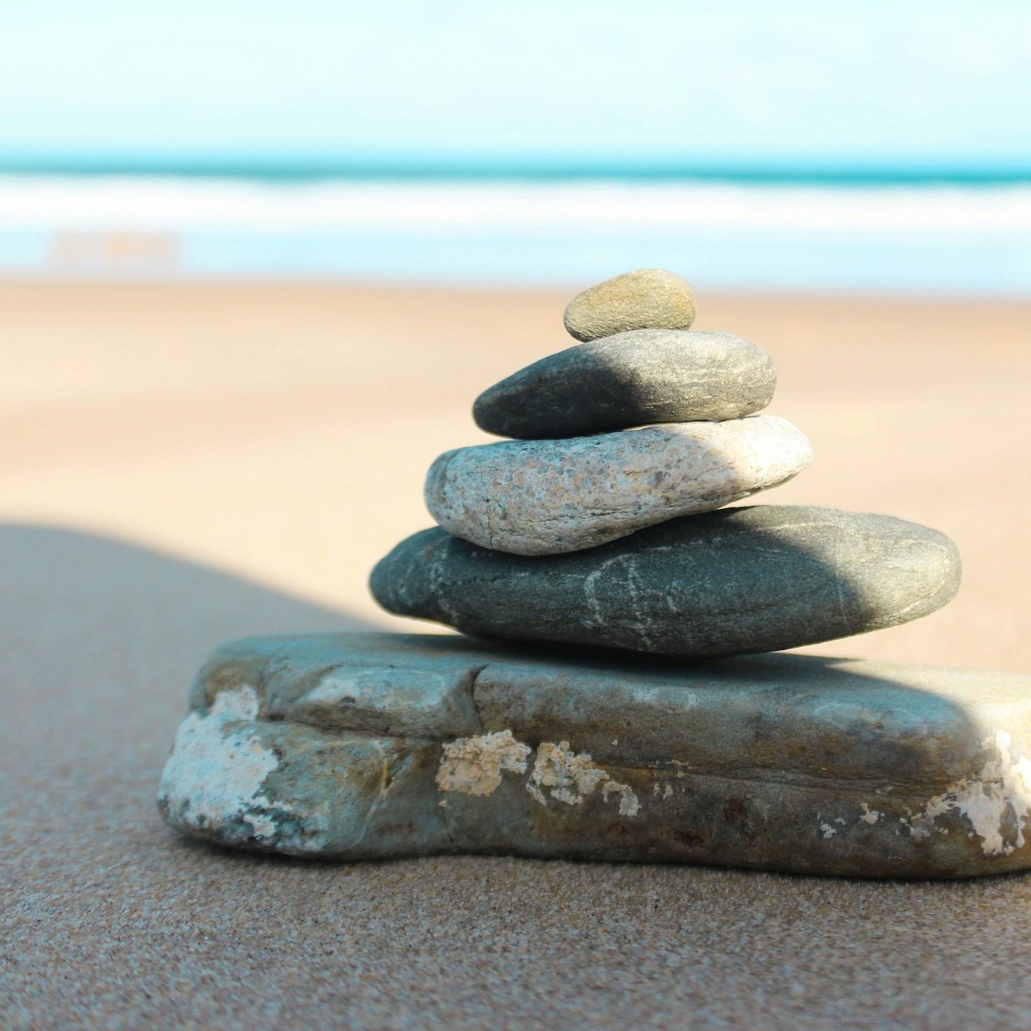 Meditation practice space with cushions arranged in circle